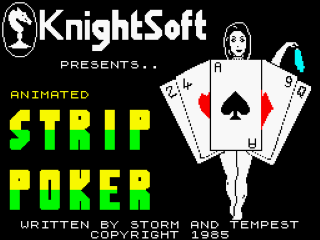 Poker title screen for ZX Spectrum